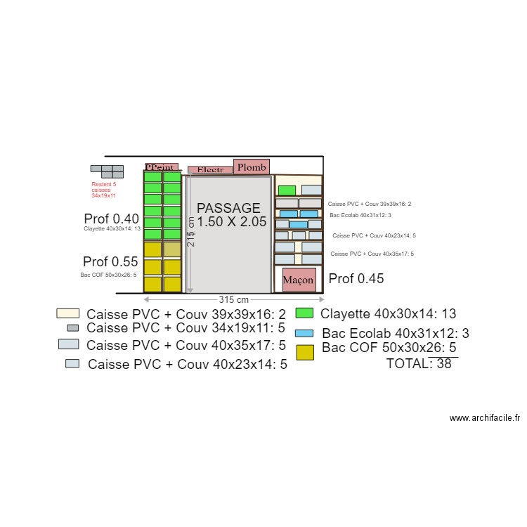 NIEUL AMENAGEMENT ATELIER. Plan de 0 pièce et 0 m2