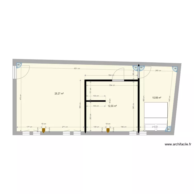studio 2. Plan de 