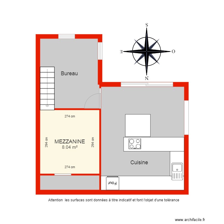 BI 6178 Mezzanine côtée. Plan de 0 pièce et 0 m2