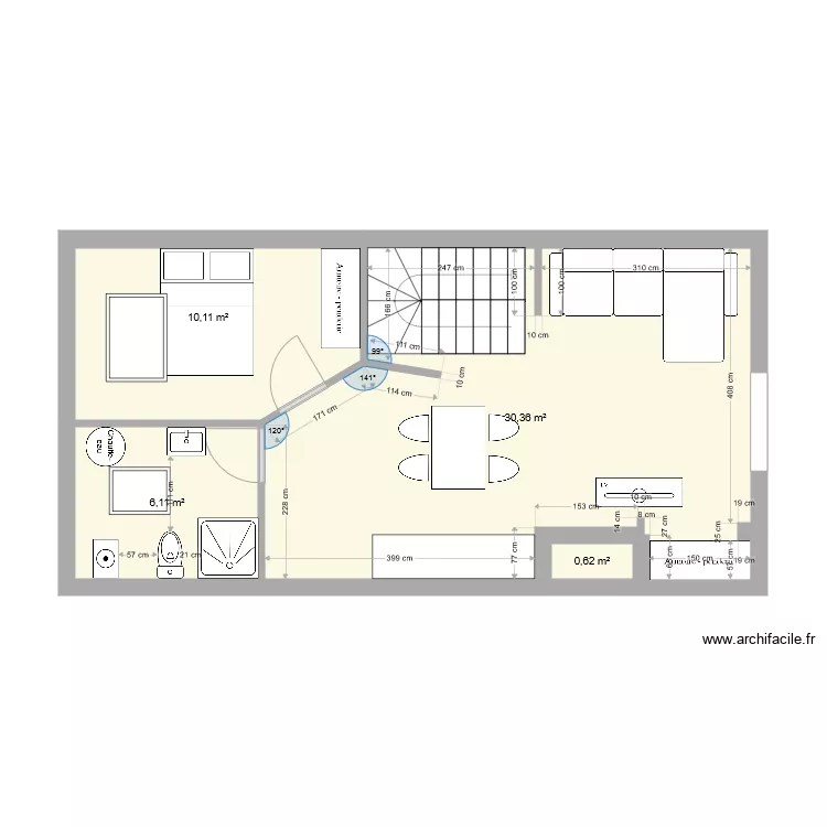 Appartement Croix Boiss&eacute;&eacute; . Plan de 