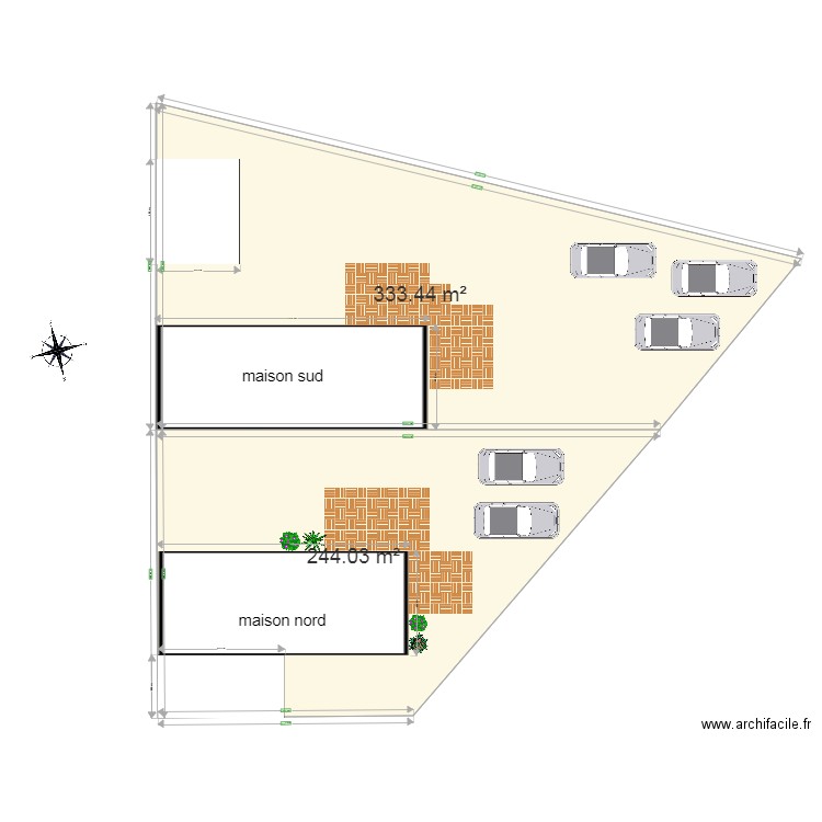 division terrain C. Plan de 0 pièce et 0 m2