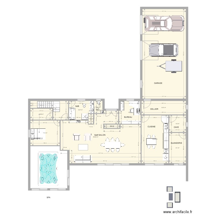 PLAN MAISON 050420 ETAGE 1 V2. Plan de 0 pièce et 0 m2