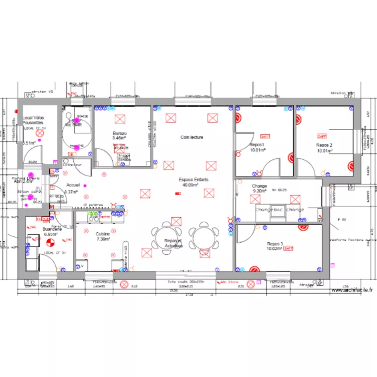 FAY maison assistante maternelle. Plan de 