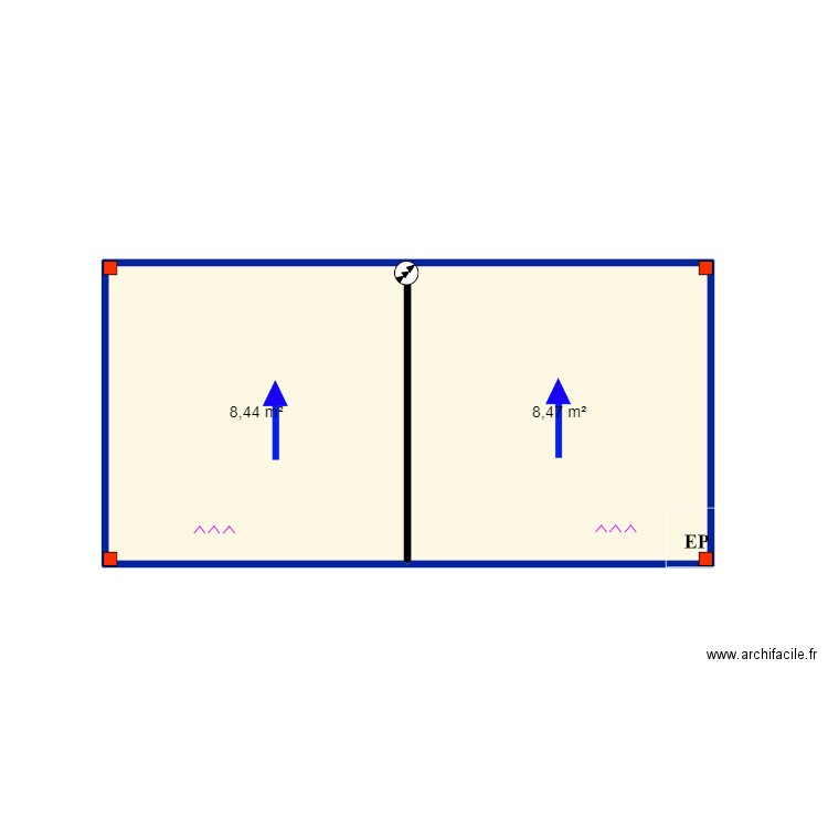 Teresa Sousa- Faro. Plan de 2 pièces et 17 m2