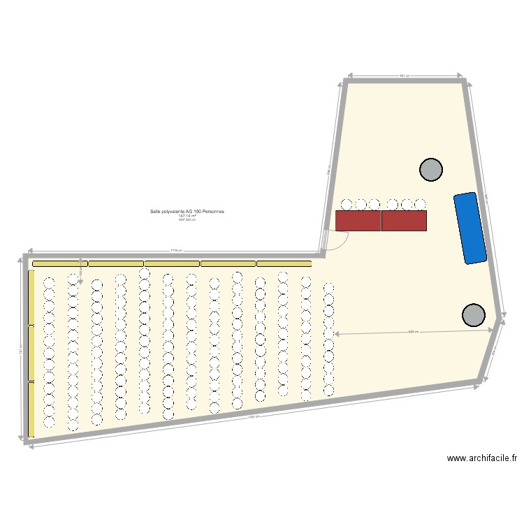 Salle VdLAG. Plan de 0 pièce et 0 m2