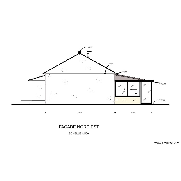 coupe A A. Plan de 0 pièce et 0 m2