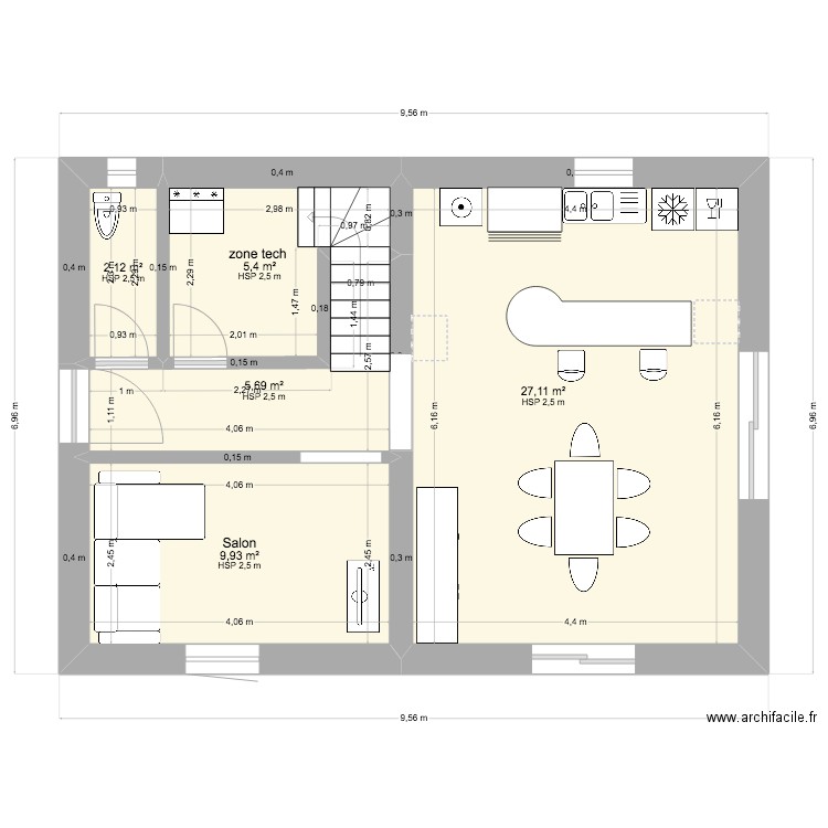 Plan final 3. Plan de 12 pièces et 104 m2