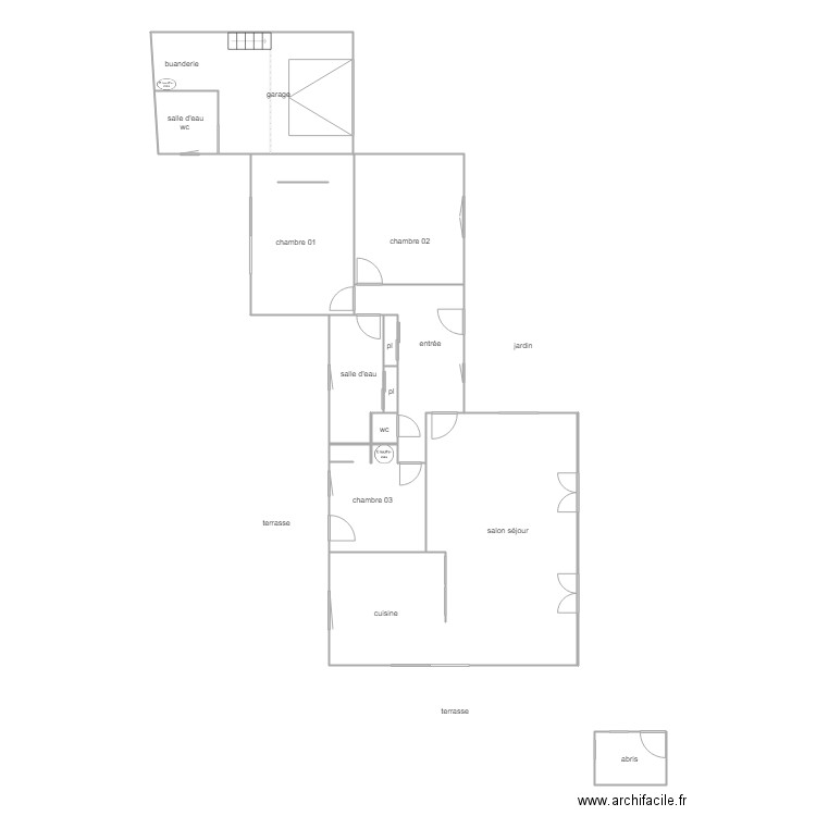 couliau am. Plan de 0 pièce et 0 m2