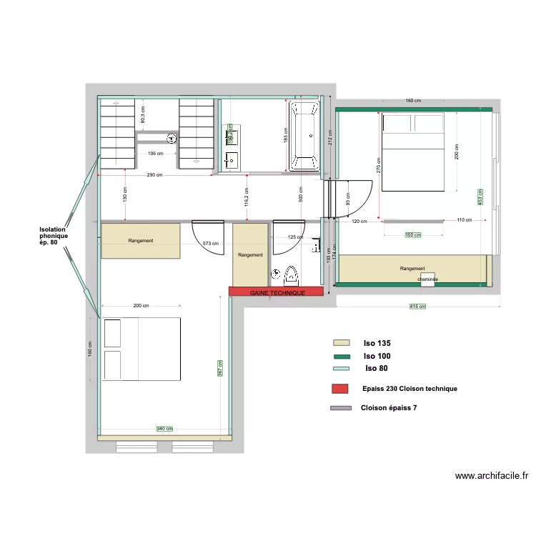 1er ETAGE courbevoie . Plan de 
