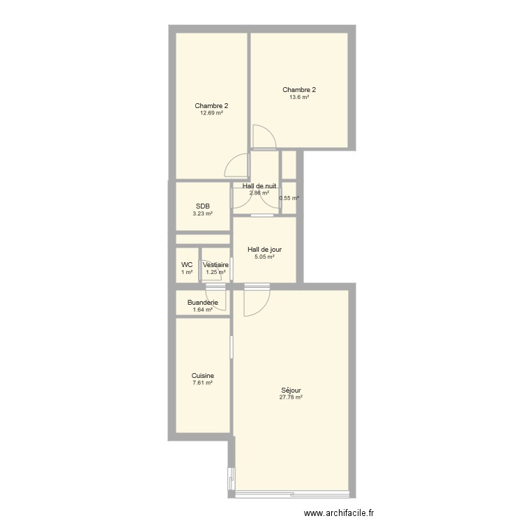 Appartement Avroy sans ext. Plan de 0 pièce et 0 m2