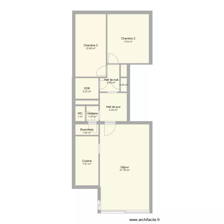 Appartement Avroy sans ext. Plan de 