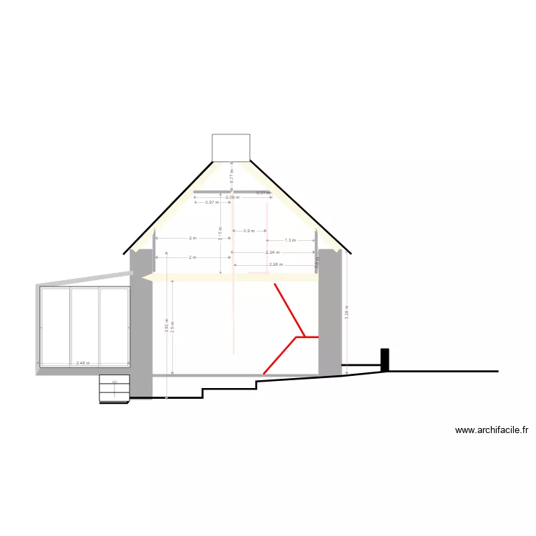 PROJET CAJEAN coupe. Plan de PROJET CAJEAN coupe. Plan de