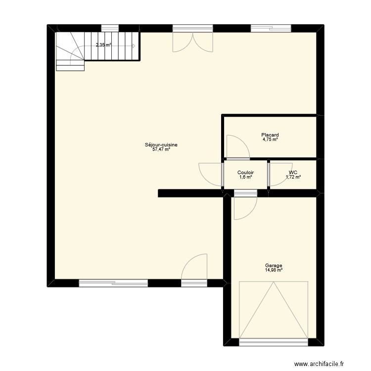 ZUNINO. Plan de 13 pièces et 134 m2