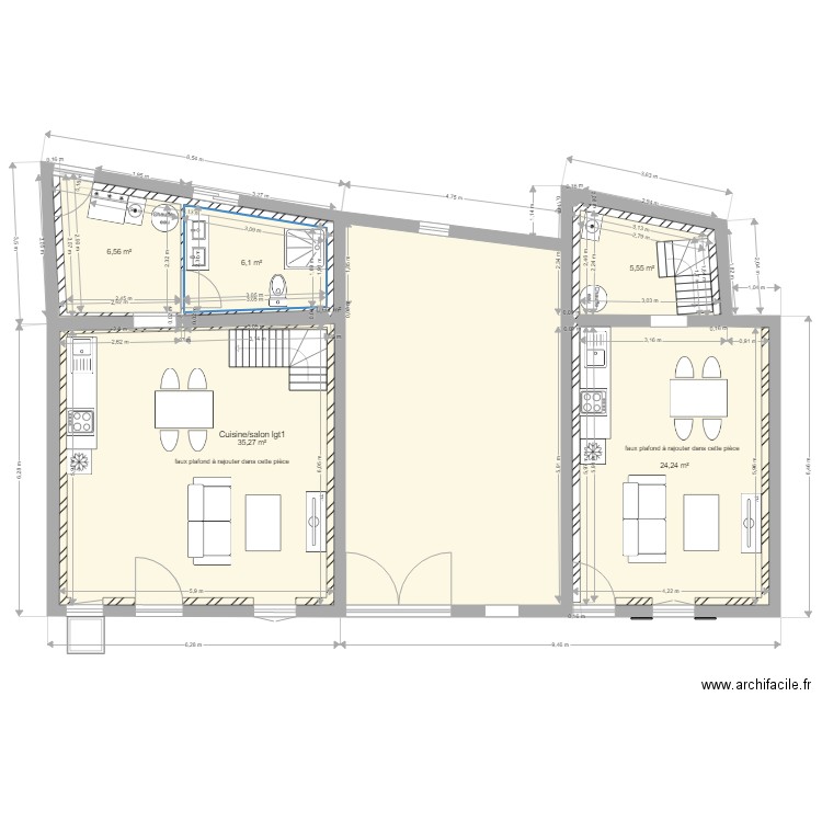 Plan sans lgt 2. Plan de 18 pièces et 228 m2