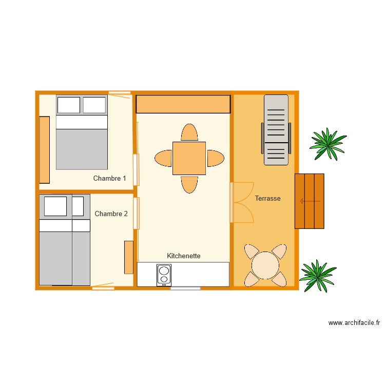 Chalet Camping sans sanitaire. Plan de 0 pièce et 0 m2