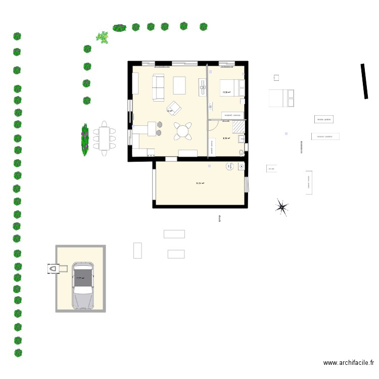 maison avec cellier indépendant et  terrasse en façade 2021. Plan de 0 pièce et 0 m2