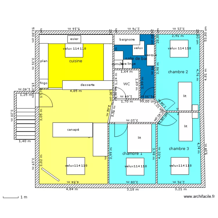 appartement sous comble amenagement3.1. Plan de 