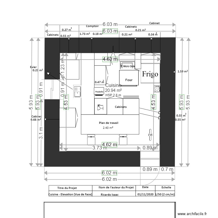 PLAN   CUISINE VUE DESSUS FINAL 11111. Plan de 0 pièce et 0 m2