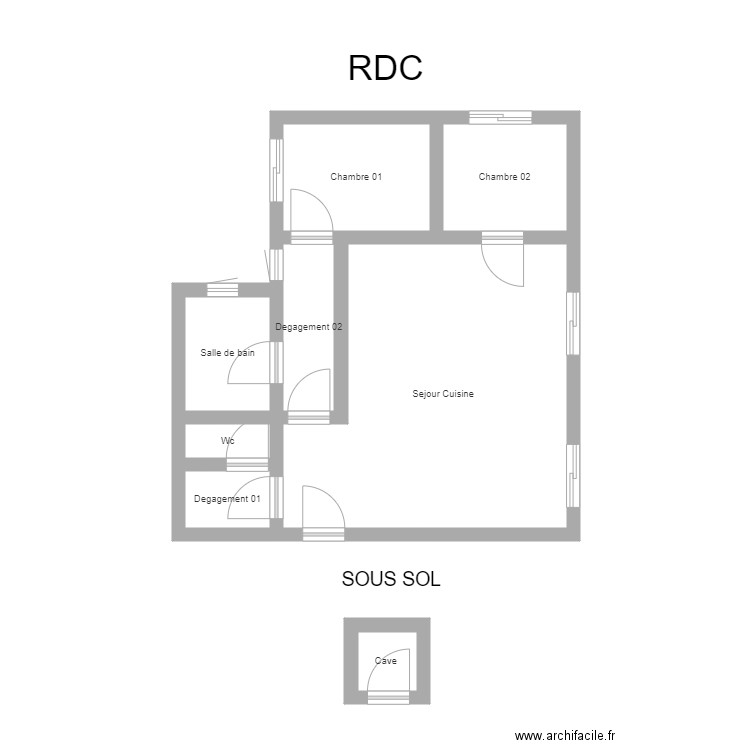 350600882. Plan de 8 pièces et 46 m2