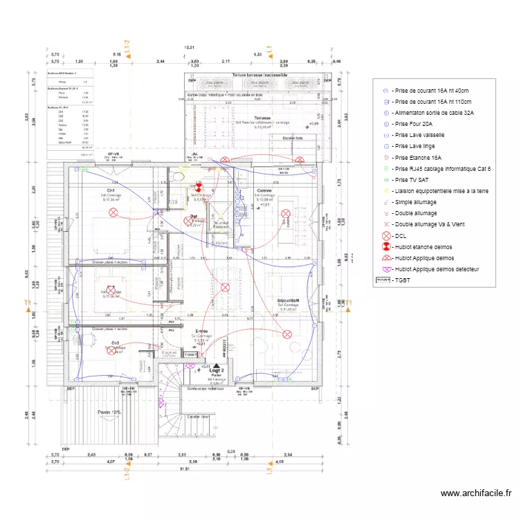 Maison individuel R1 terre sainte. Plan de Maison individuel R1 terre sainte. Plan de