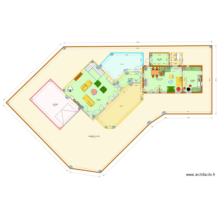 PLAN DE MASSE 2. Plan de 10 pièces et 616 m2