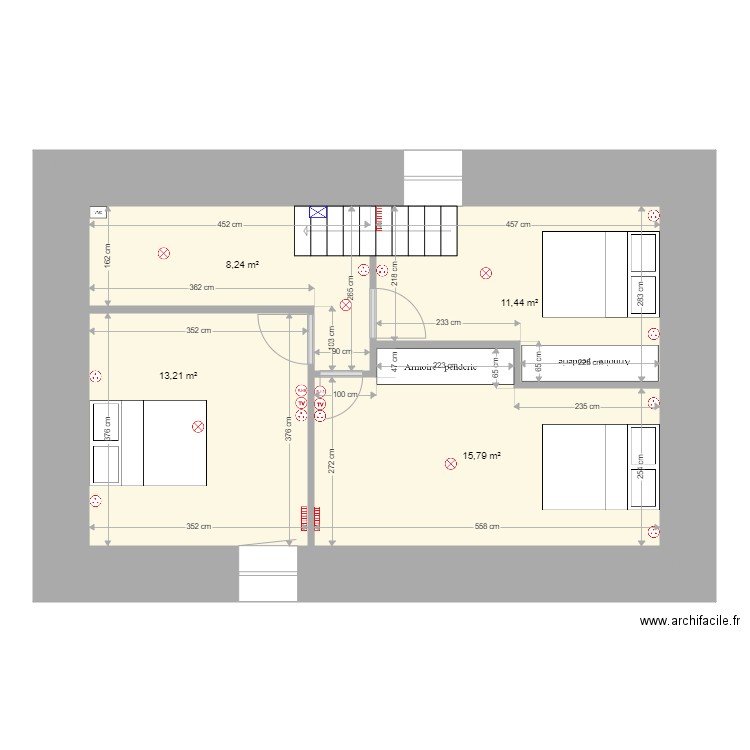 étage projet après. Plan de 0 pièce et 0 m2