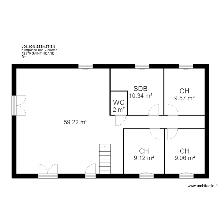 VV LONJON 42570 SAINT HEAND. Plan de 