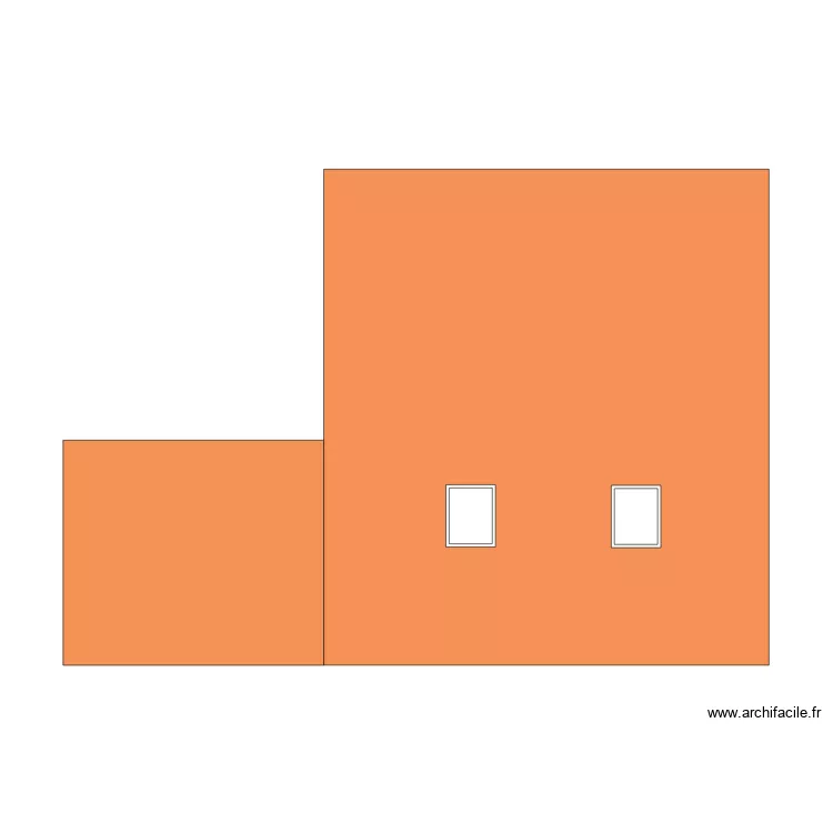 toiture avec implantation velux. Plan de 