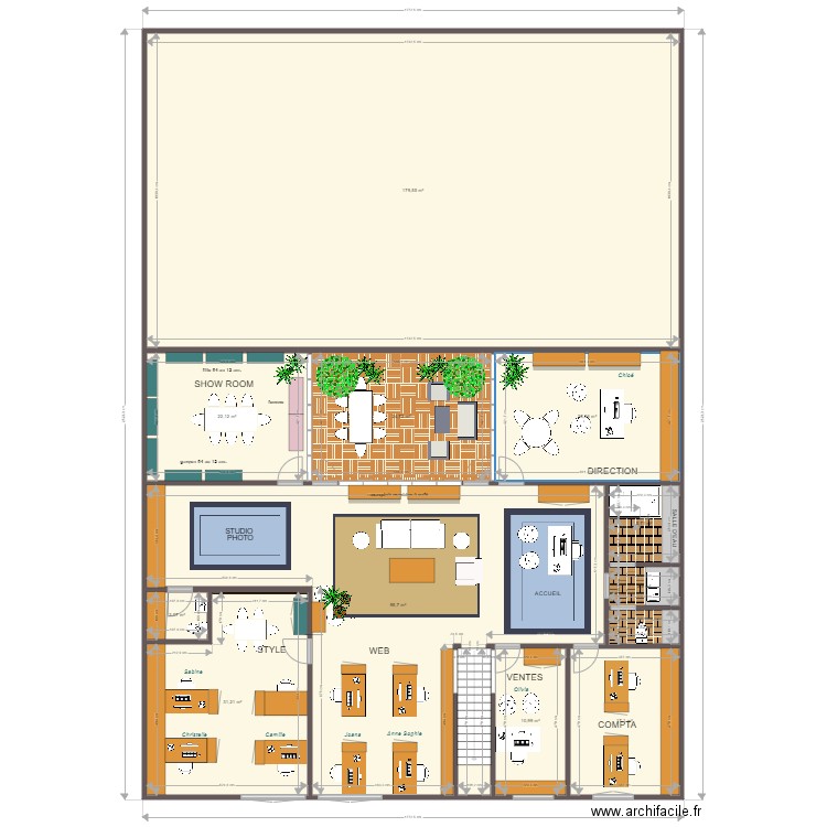 PLAN JALDAY ARSENE III. Plan de 12 pièces et 421 m2