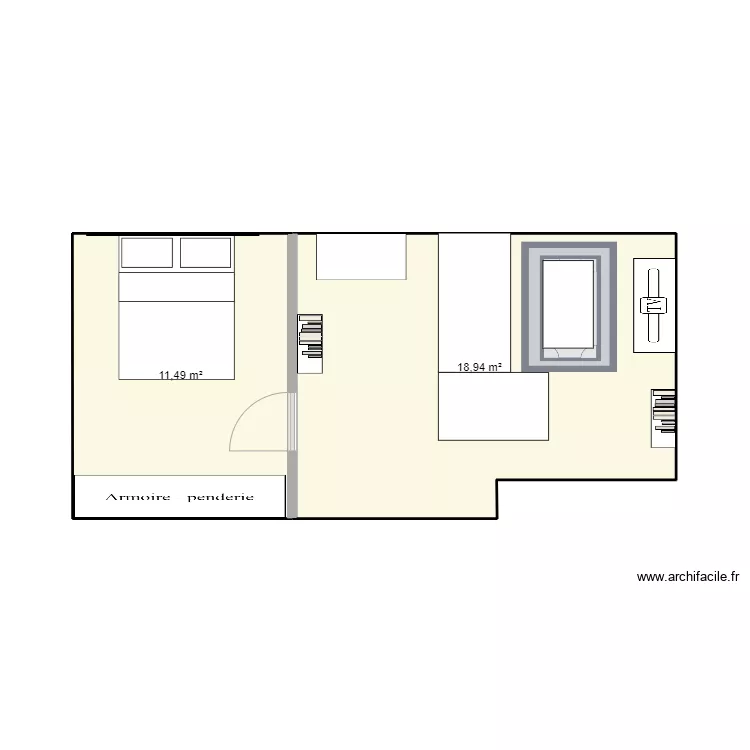 chambre. Plan de chambre. Plan de