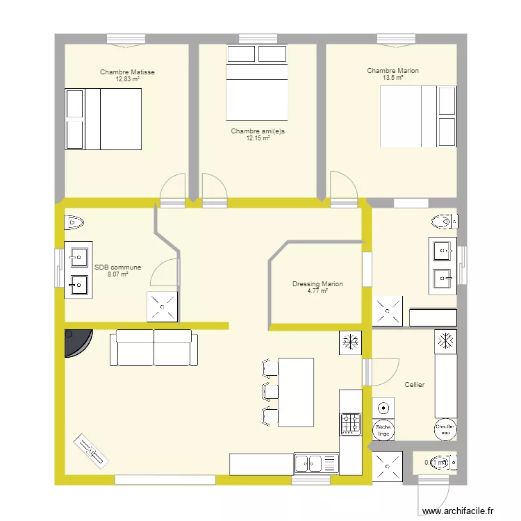 bungalow marion. Plan de 