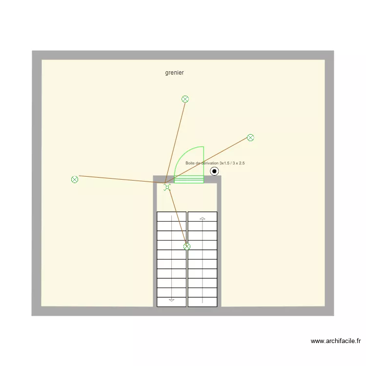 Bourelle &eacute;tage. Plan de 