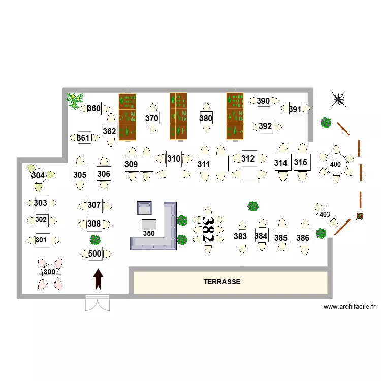 TERRASSE RESTO JUILLET 23. Plan de 