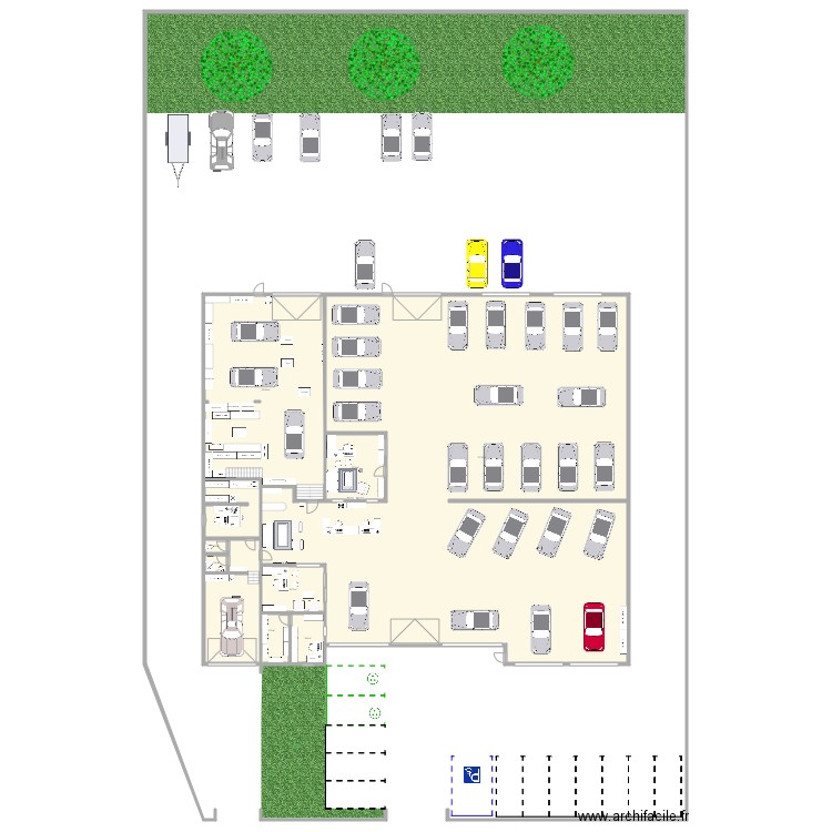 events auto atelier 2023 sch. Plan de 12 pièces et 1032 m2