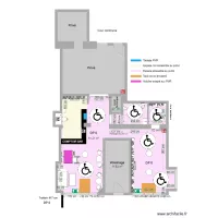 COUP DE FOUDRE plan apr&egrave;s travaux avec espace de rotation