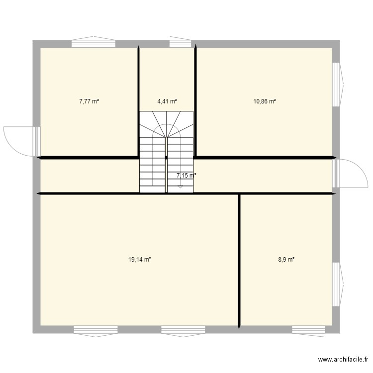 BXMaison. Plan de 6 pièces et 58 m2