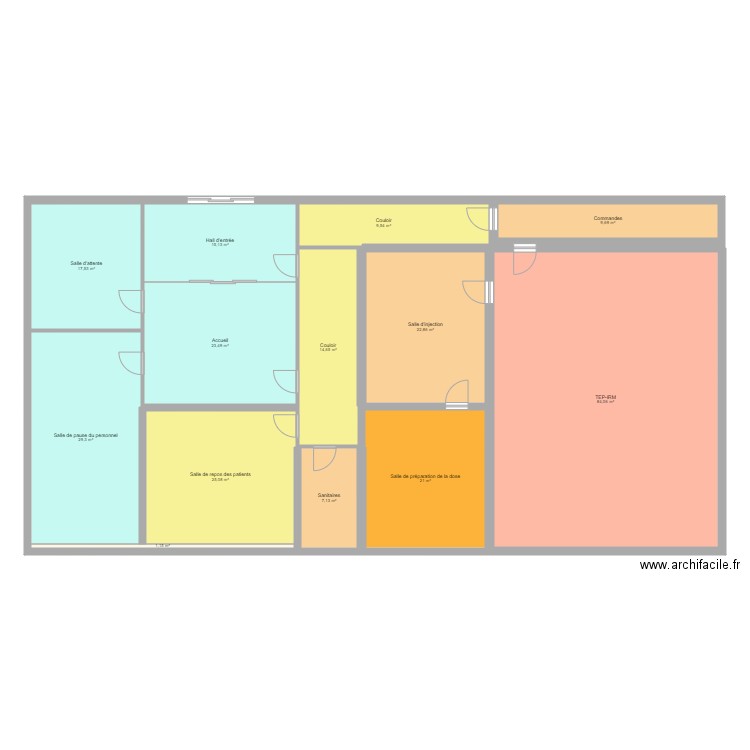 salle TEP IRM. Plan de 0 pièce et 0 m2