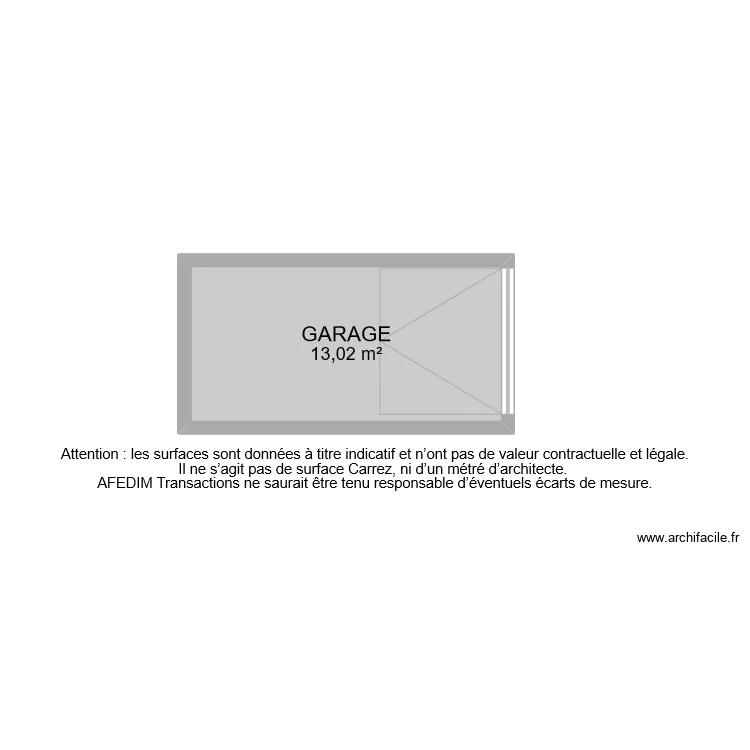 BI 7857 GARAGE. Plan de 