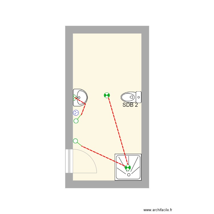 sdb 2 jeltsch. Plan de 0 pièce et 0 m2