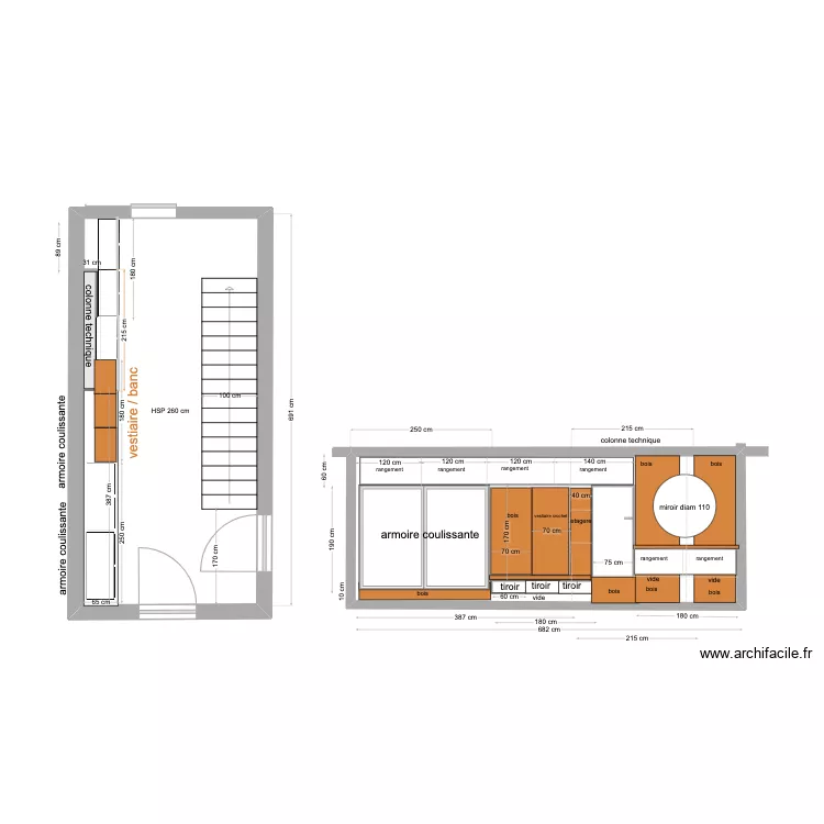 projet hall 2. Plan de 