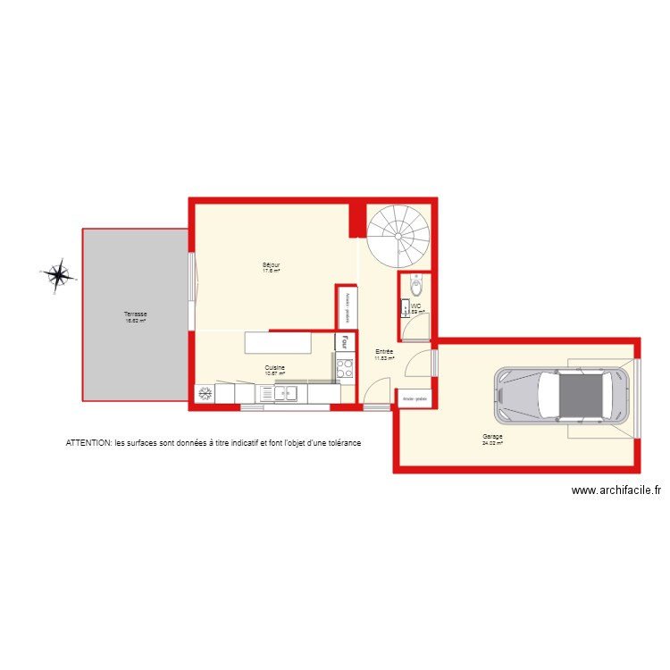 BI1421 niveau 0. Plan de 0 pièce et 0 m2