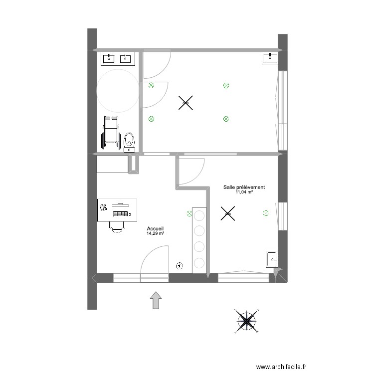 AUBENAS PRJ. Plan de 4 pièces et 25 m2