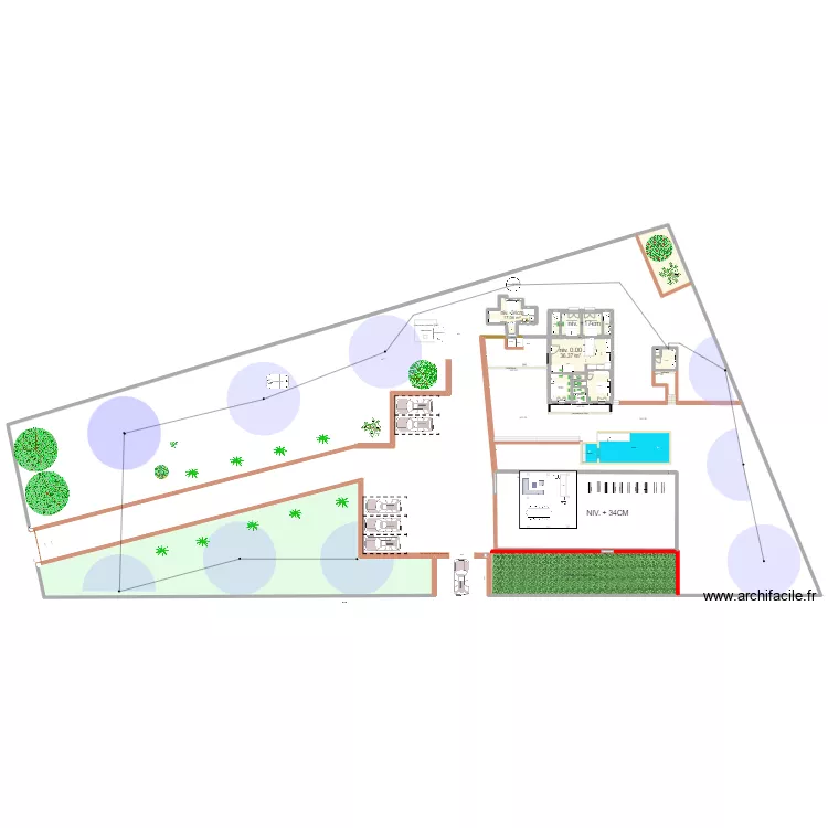 implantation citerne eau potable mesures pour Alessio &eacute;lectricit&eacute; Trullo. Plan de 