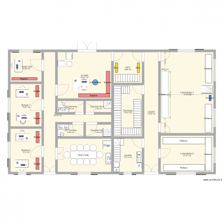 Laboratoire. Plan de 0 pièce et 0 m2