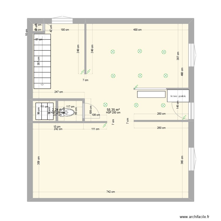 CLUZEAUD HOVAERE rdc cuisine réduite. Plan de 0 pièce et 0 m2