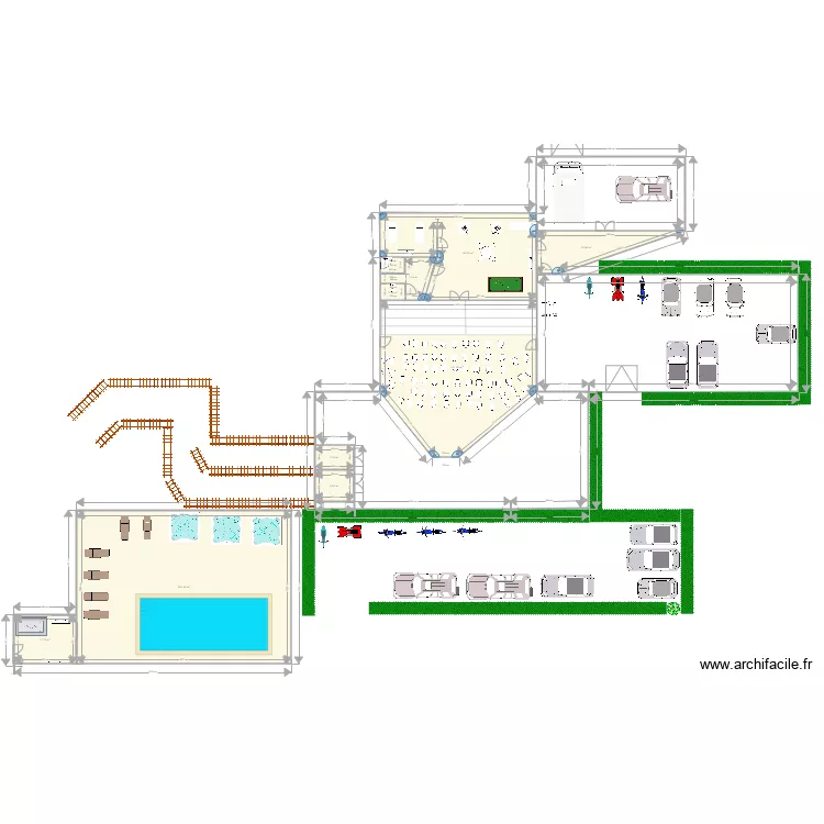 loge plus scenne PALAIS DE LA RIGOLADE PLUS PISCINE SPA PLUS PARKING . Plan de 