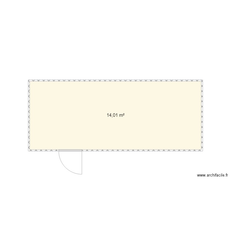 Base module. Plan de 1 pièce et 14 m2