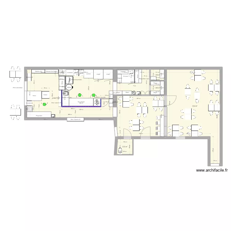 Patisserie New. Plan de 