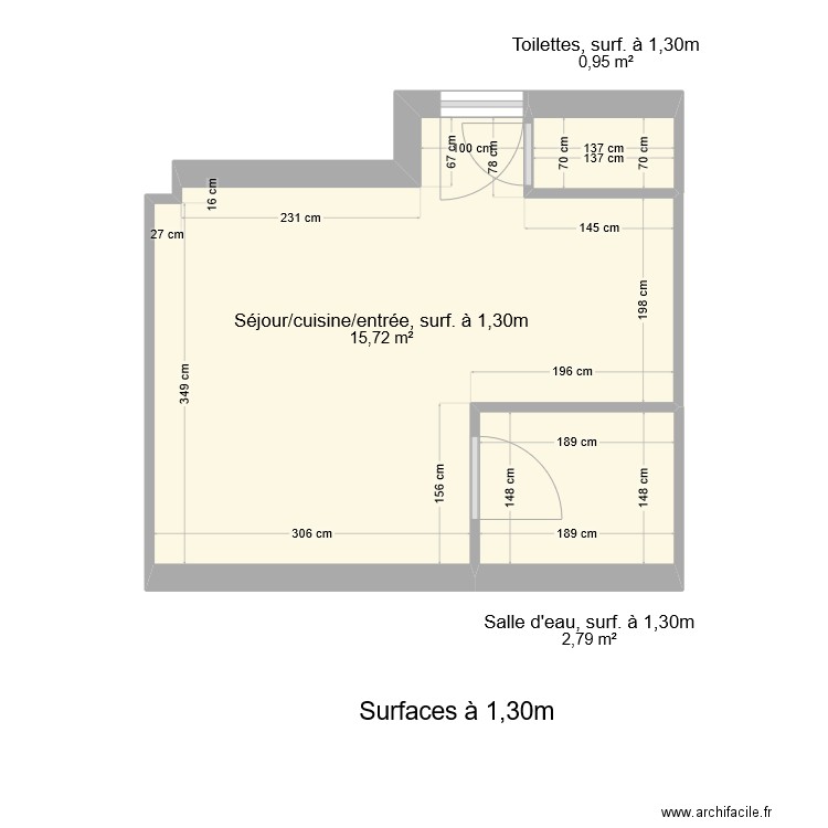 AFONSO - 2EG - 130. Plan de 3 pièces et 19 m2