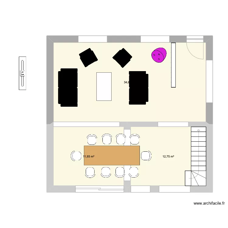 Salon 2. Plan de 